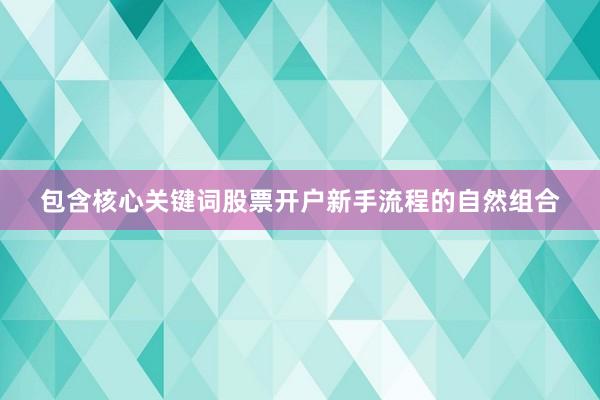 包含核心关键词股票开户新手流程的自然组合
