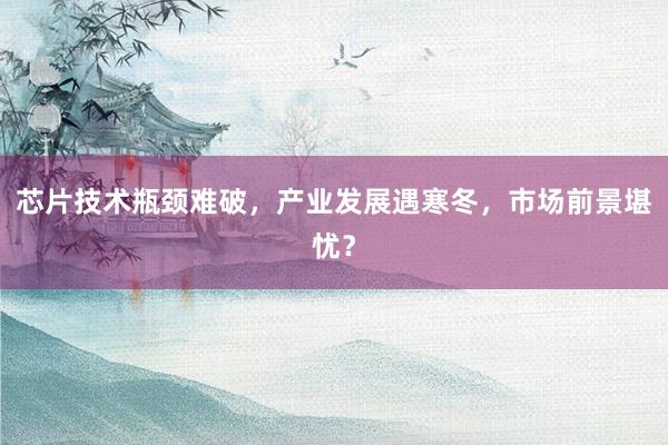 芯片技术瓶颈难破，产业发展遇寒冬，市场前景堪忧？