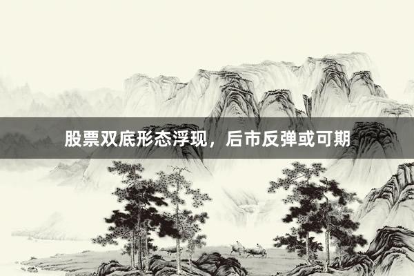 股票双底形态浮现，后市反弹或可期