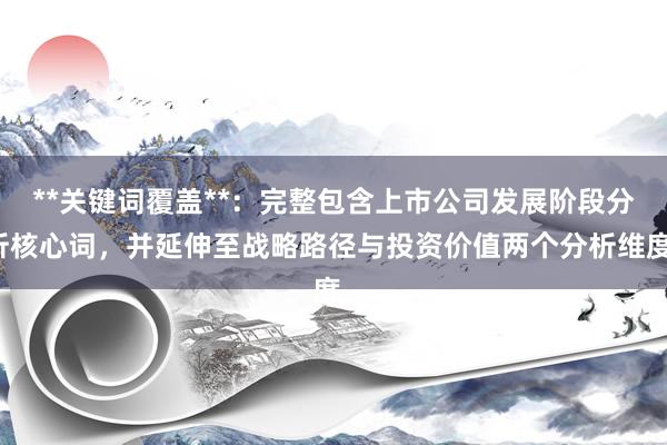 **关键词覆盖**：完整包含上市公司发展阶段分析核心词，并延伸至战略路径与投资价值两个分析维度。
