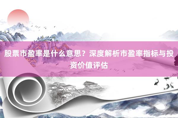 股票市盈率是什么意思？深度解析市盈率指标与投资价值评估
